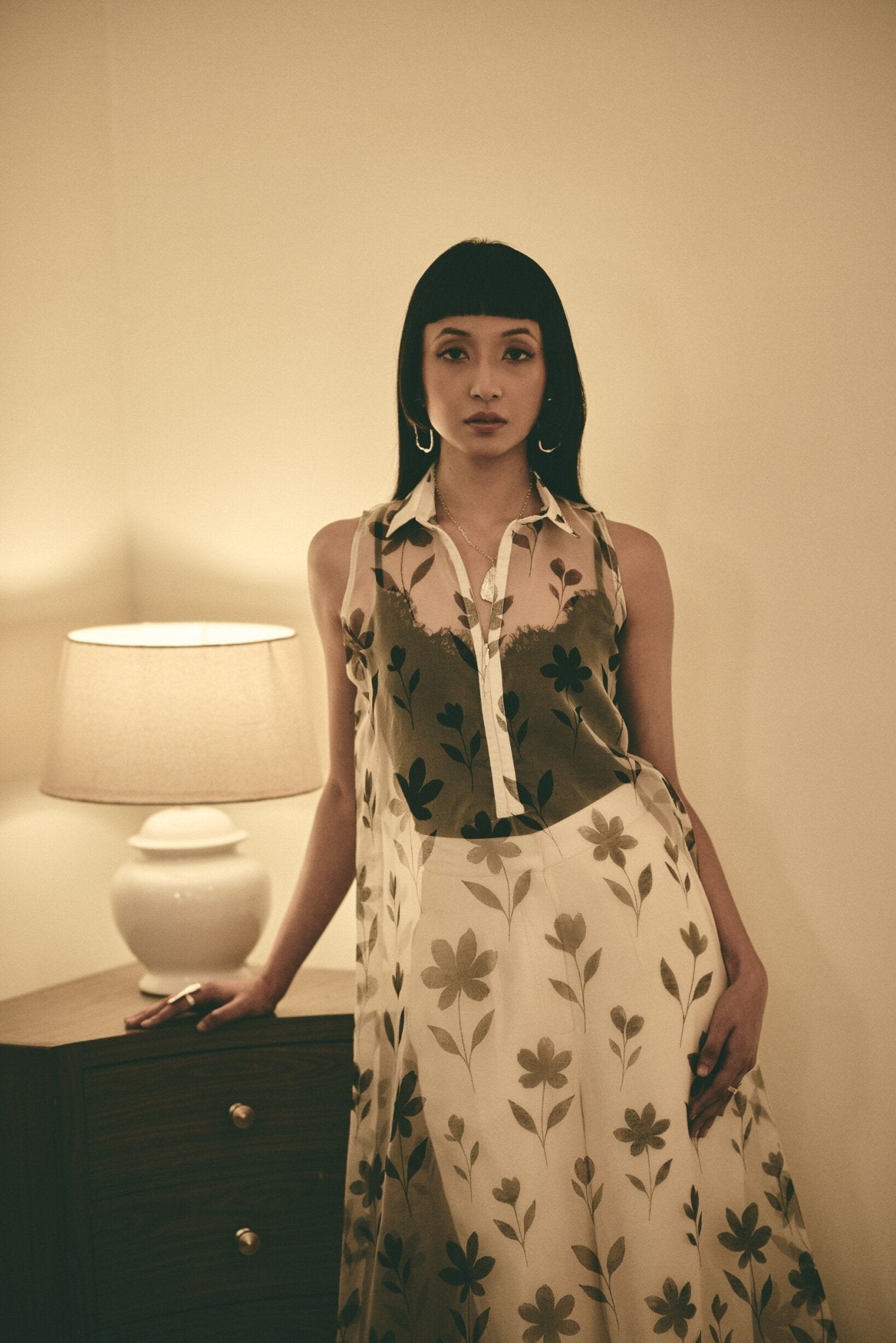 AN Floral Organza Dress - CiceroniKurta, Everyday WearATBW