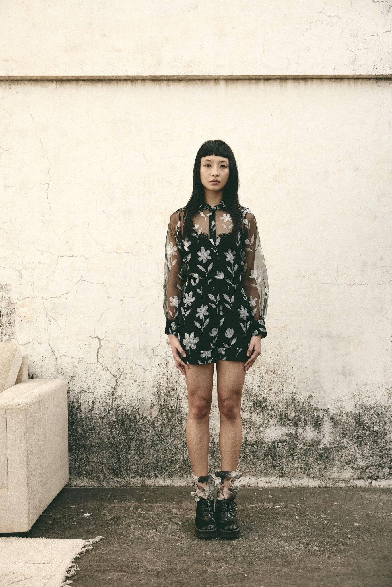 AN Floral Organza Shorts - CiceroniShortsATBW