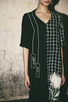 AN Grid Bloom Kaftan - CiceroniDressesATBW