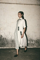 AN Grid Pleat Dress - CiceroniDressesATBW