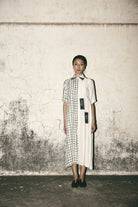 AN Grid Pleat Dress - CiceroniDressesATBW