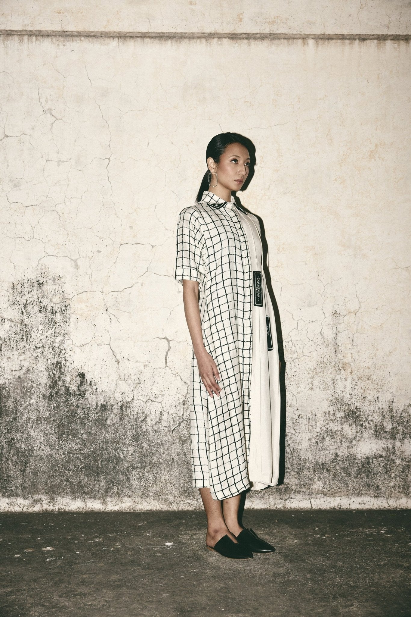 AN Grid Pleat Dress - CiceroniDressesATBW