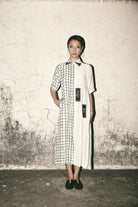 AN Grid Pleat Dress - CiceroniDressesATBW