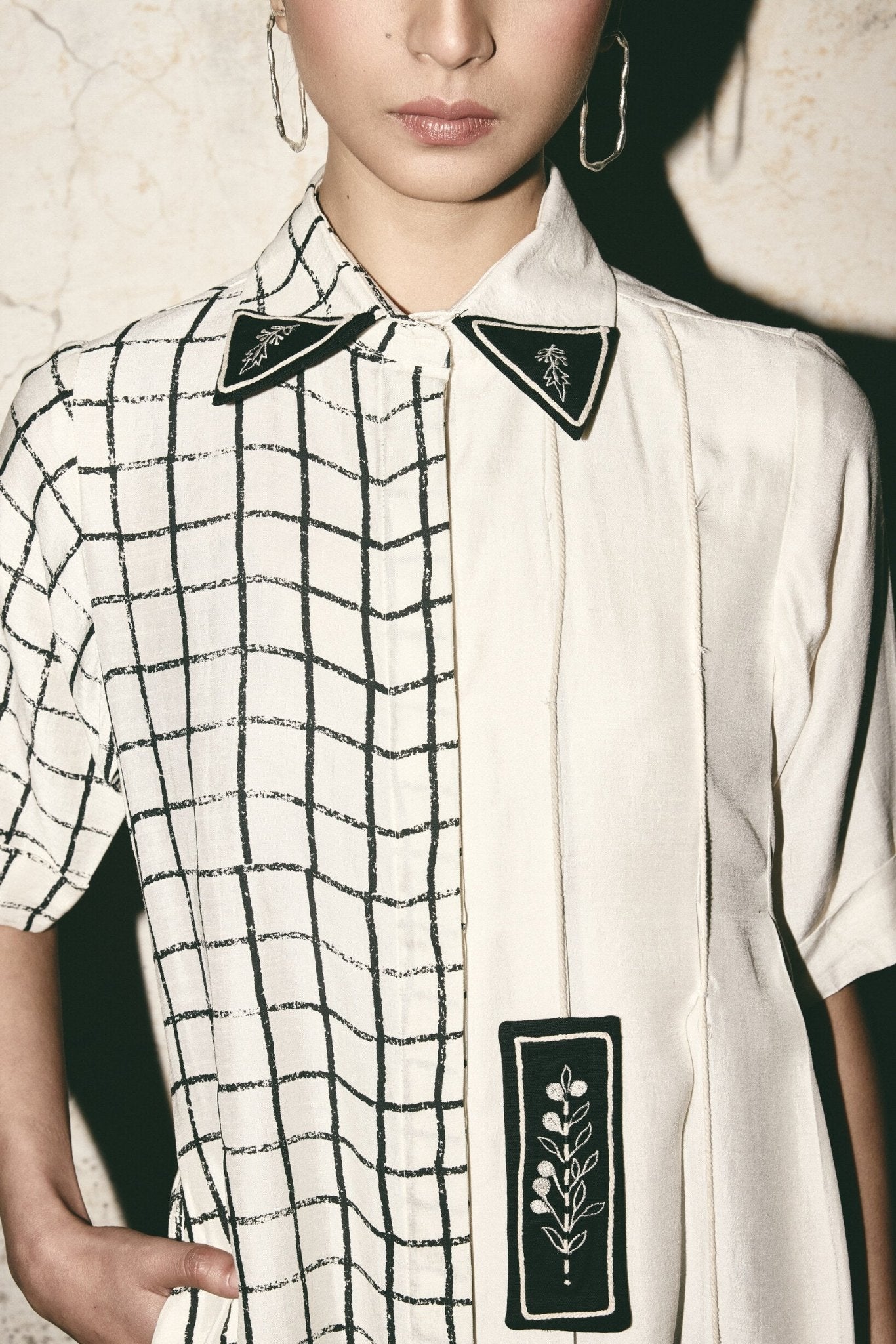 AN Grid Pleat Dress - CiceroniDressesATBW