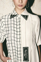AN Grid Pleat Dress - CiceroniDressesATBW