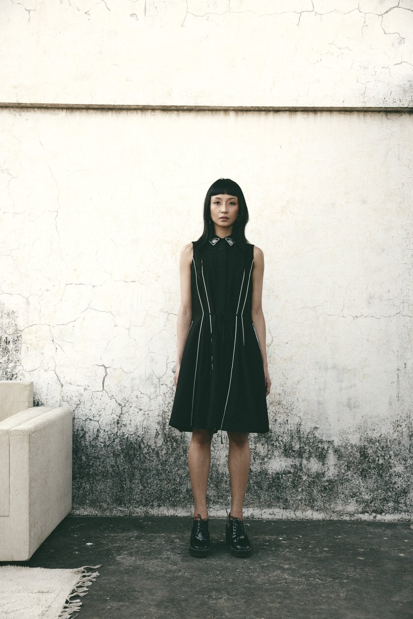 AN Trench Dress Black - CiceroniDressesATBW
