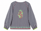 Anaaro - charcoal 100% straight fit raglan hand block printed top - CiceroniTopAnaaro