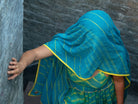 Anaaro clothing - turquoise hand block print Cotton kota doria dupatta - CiceroniDupattaAnaaro