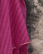 Anaaro - fuschia pink hand block print cotton kota doria dupatta - CiceroniDupattaAnaaro