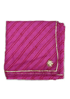 Anaaro - fuschia pink hand block print cotton kota doria dupatta - CiceroniDupattaAnaaro