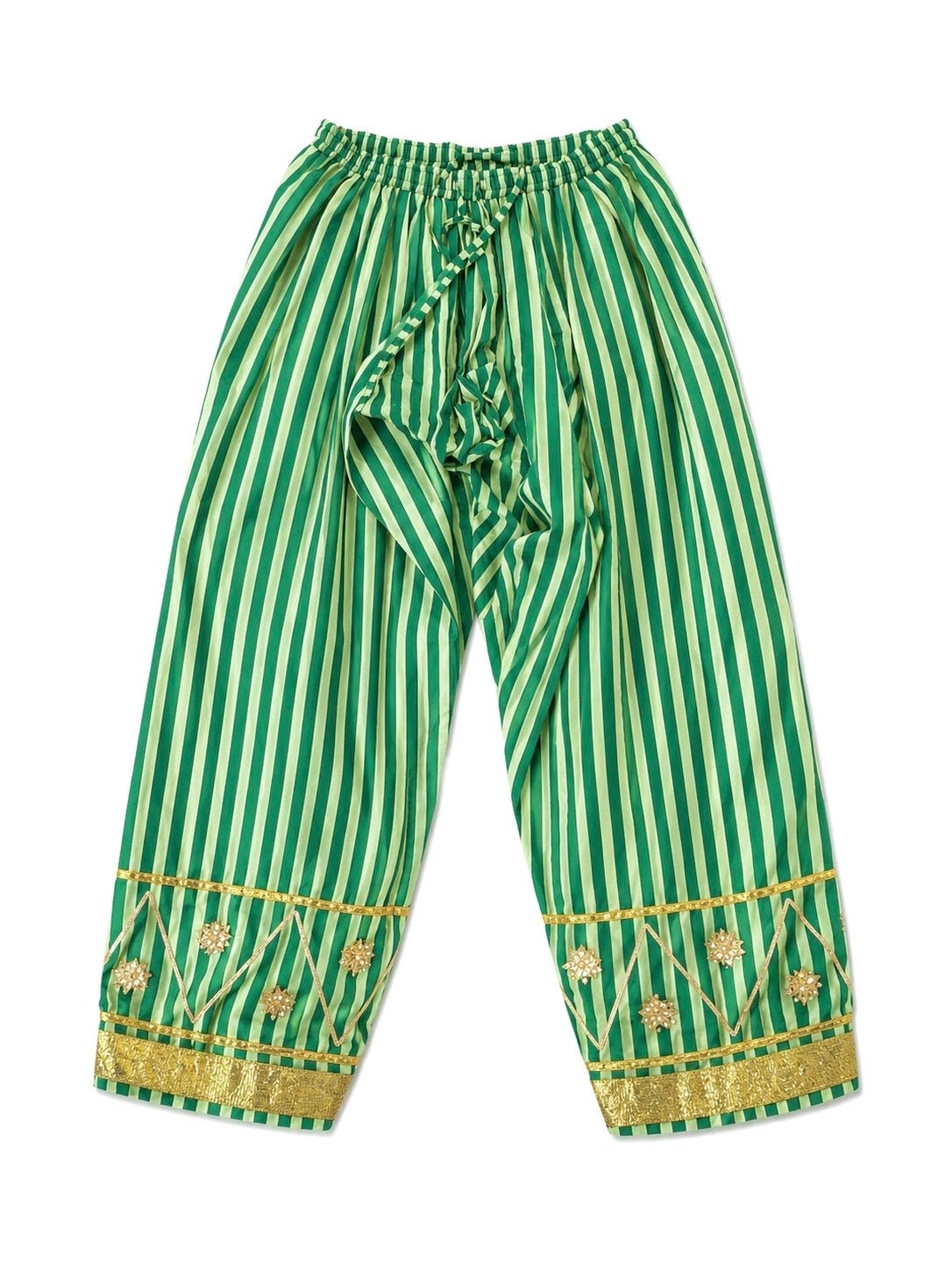 Anaaro - green multicolor gota hand embroidered hand block printed kurta set with dupatta - CiceroniKurta Set, Festive WearAnaaro
