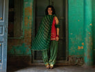 Anaaro - green multicolor gota hand embroidered hand block printed kurta set with dupatta - CiceroniKurta Set, Festive WearAnaaro