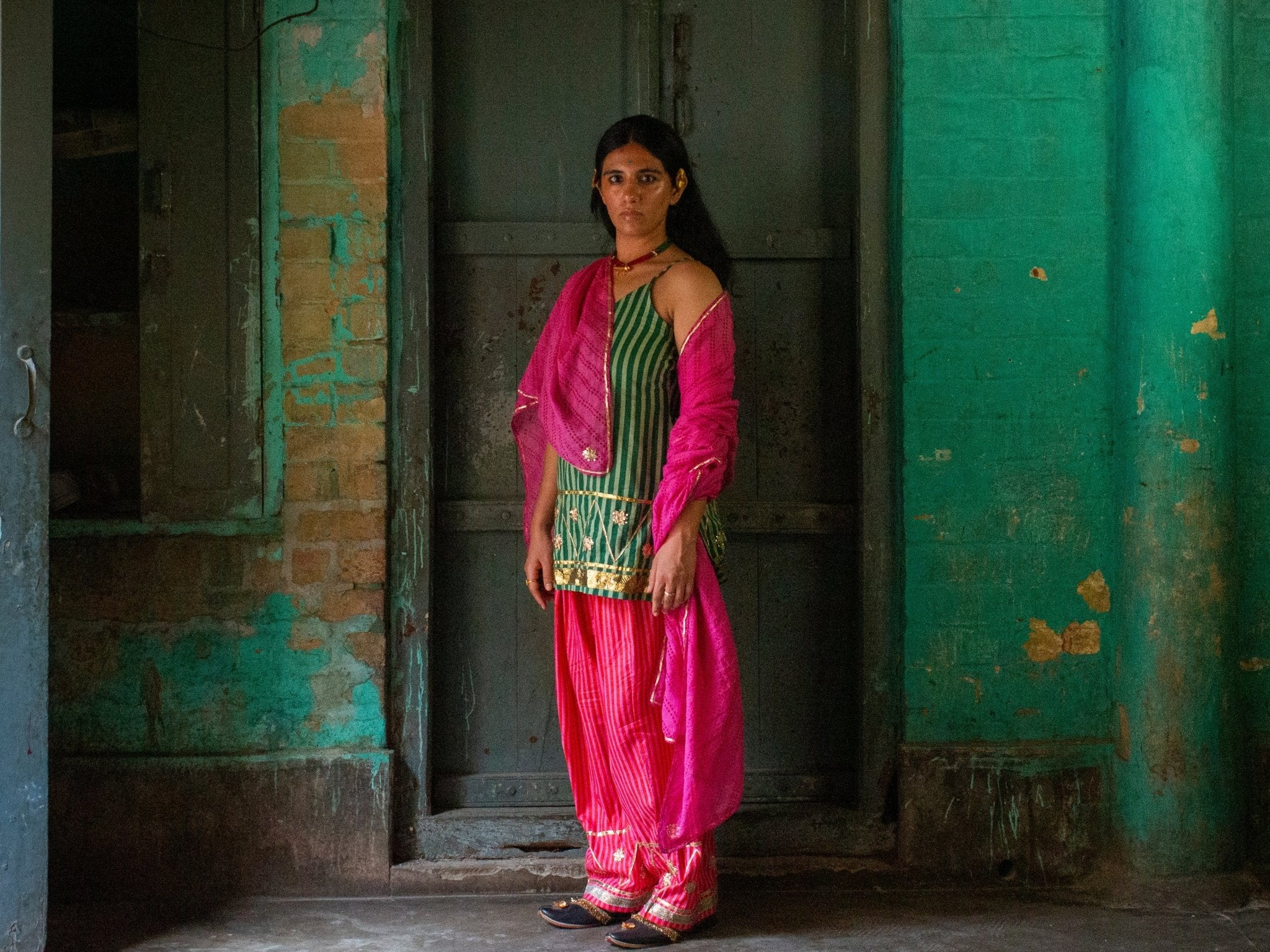 Anaaro - multicolor gota hand embroidered hand block printed kurta set with dupatta - CiceroniKurta Set, Festive WearAnaaro