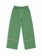 Anaaro- nohra kurta set in 100% cotton hand block print stripes with multicoloured piping - CiceroniKurta Set, Everyday WearAnaaro