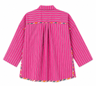 Anaaro - pomegranate pink Khamis shirt in 100% cotton block printed flared shirt - CiceroniWomen ShirtsAnaaro