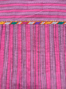 Anaaro - pomegranate pink Manori dress in 100% cotton, hand block printed stripes - CiceroniDressAnaaro