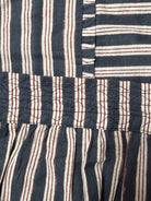 Anaaro - tapered pants in hand block print striped cotton with frill detail - CiceroniWomen PantsAnaaro