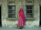 Anaaro - watermelon pink hand block print cotton kota doria dupatta - CiceroniDupattaAnaaro