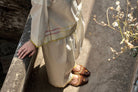 Anaaro - white Khamis shirt in 100% cotton block printed flared shirt - CiceroniUnisex ShirtsAnaaro