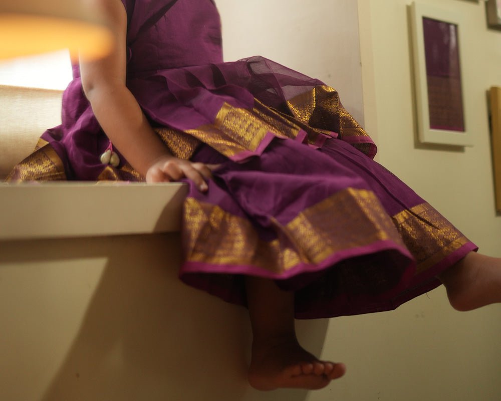 Anagha Sharara Co - ord Set in Purple - CiceroniKurta Set, Festive WearLove The World Today