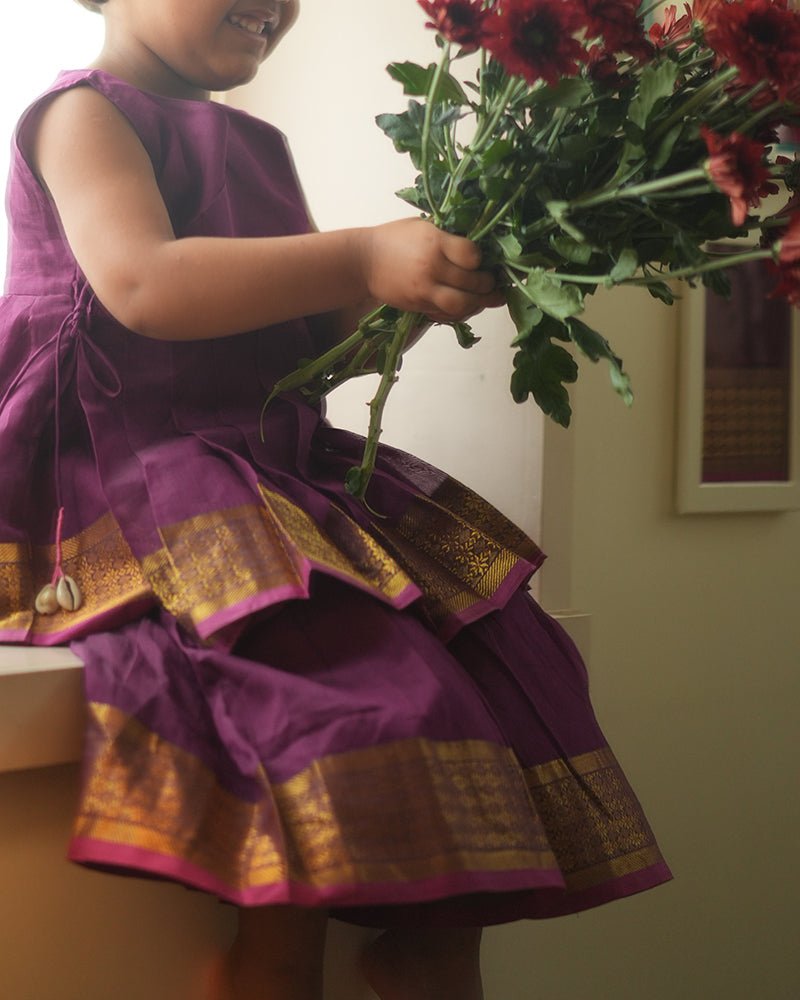 Anagha Sharara Co - ord Set in Purple - CiceroniKurta Set, Festive WearLove The World Today