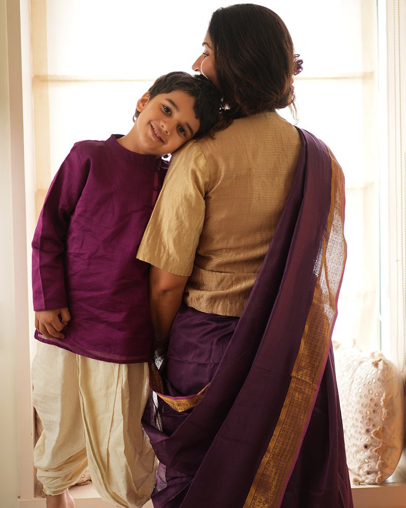 Anagha short indian kurta in purple - CiceroniKurta, Festive WearLove The World Today