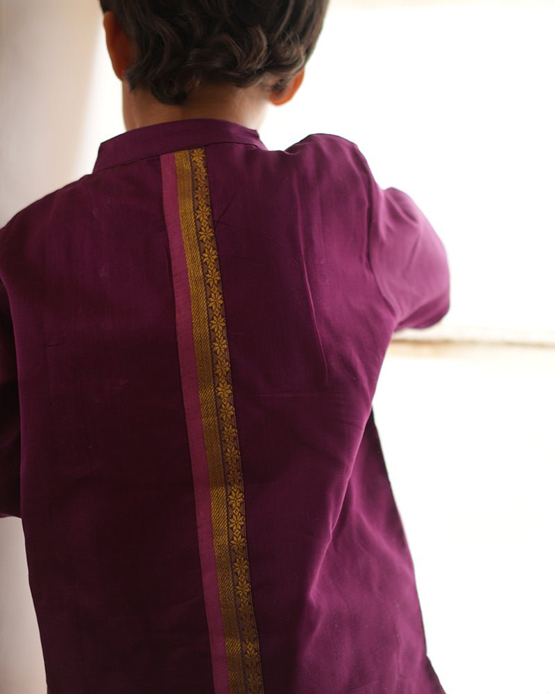 Anagha short indian kurta in purple - CiceroniKurta, Festive WearLove The World Today