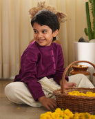 Anagha short indian kurta in purple - CiceroniKurta, Festive WearLove The World Today