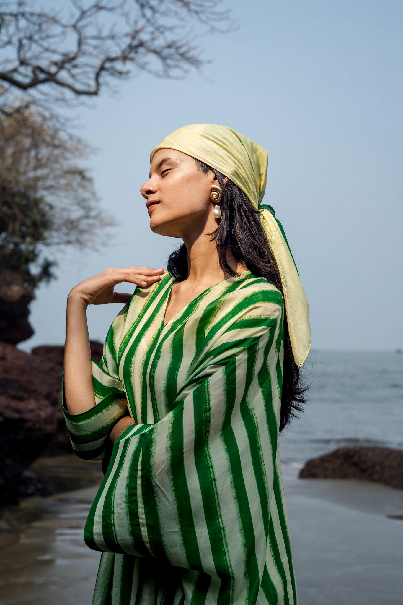 Angela Stripe Kaftan - CiceroniKaftanRAAS Life