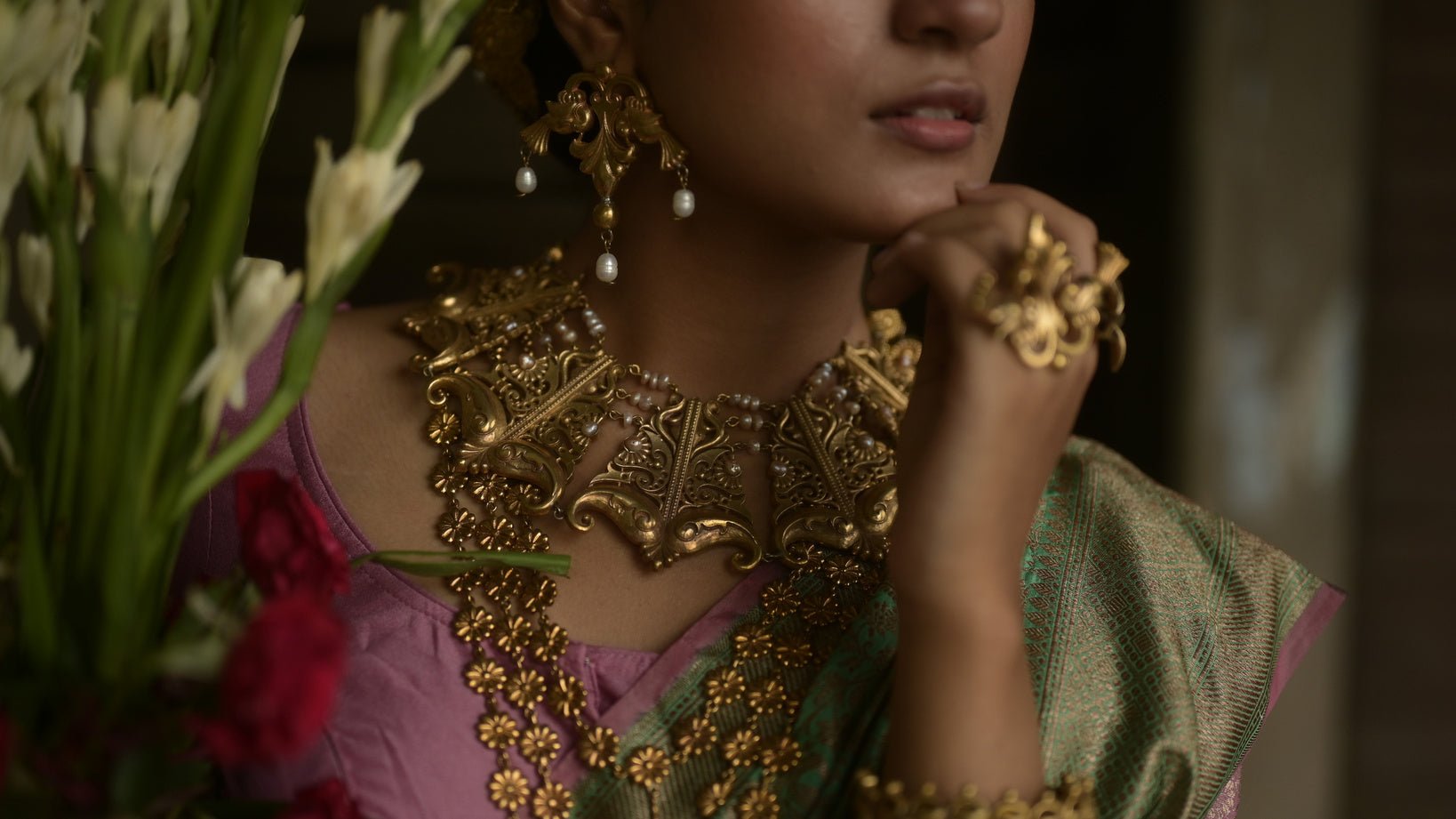 Anki Bunki Aditi – Dopakhi -Gold Brass Earrings - CiceroniEarringsAnki Bunki