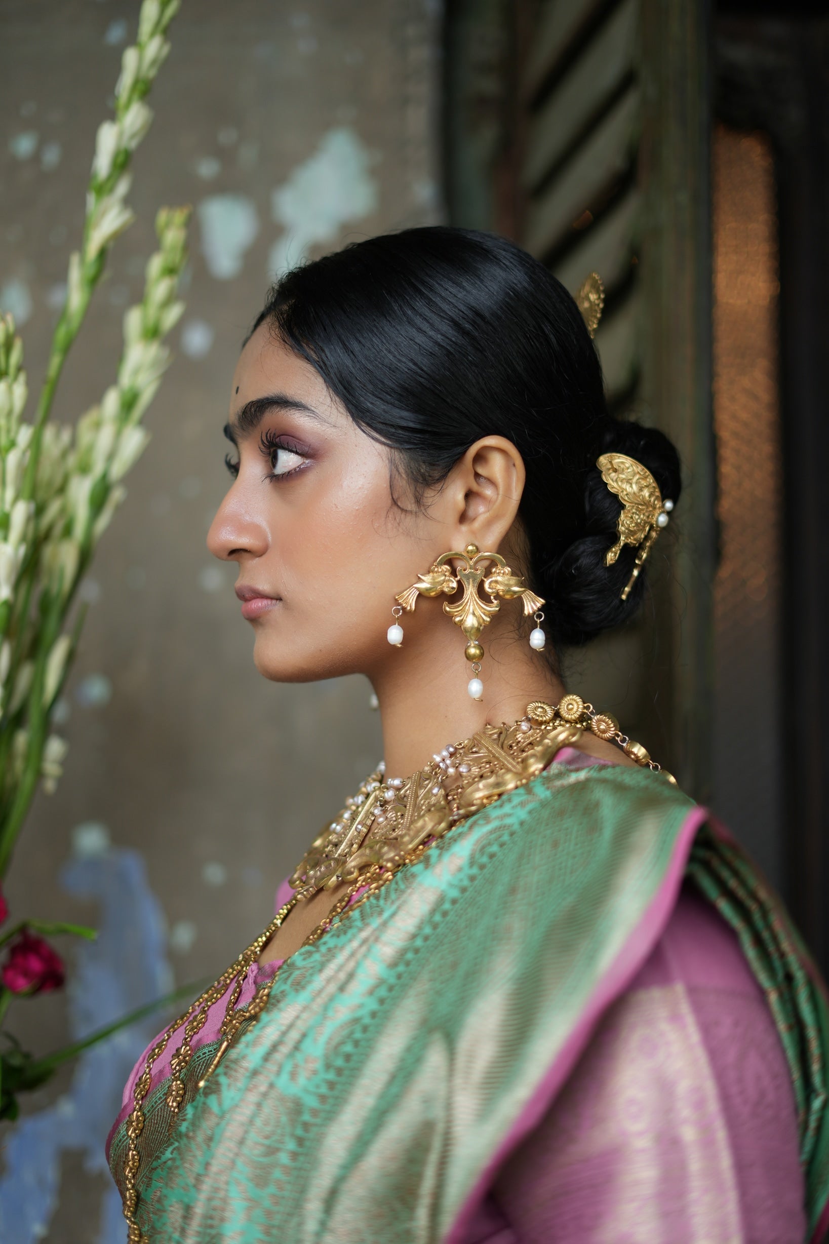 Anki Bunki Aditi – Dopakhi -Gold Brass Earrings - CiceroniEarringsAnki Bunki