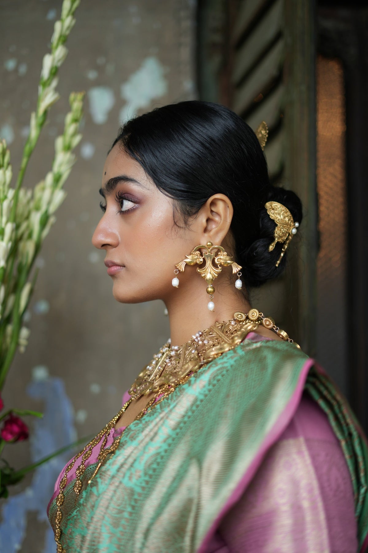 Anki Bunki Aditi – Dopakhi -Gold Brass Earrings - CiceroniEarringsAnki Bunki