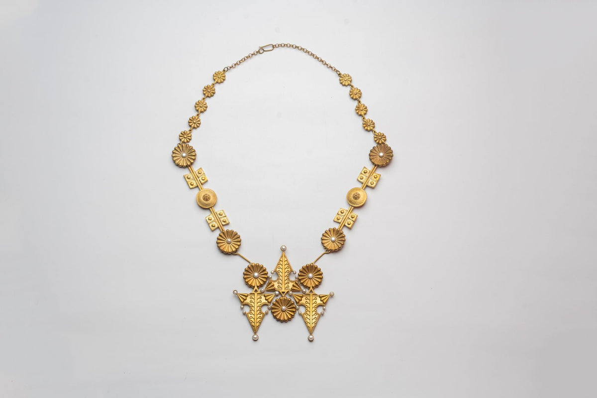 Anki Bunki Aditi – Madera - Gold Brass Necklace - CiceroniNeckpieceAnki Bunki