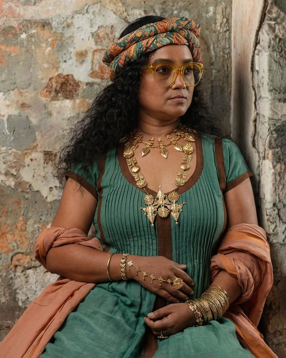 Anki Bunki Aditi – Madera - Gold Brass Necklace - CiceroniNeckpieceAnki Bunki