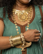 Anki Bunki Aditi – Nritya - Gold Brass Necklace - CiceroniNeckpieceAnki Bunki