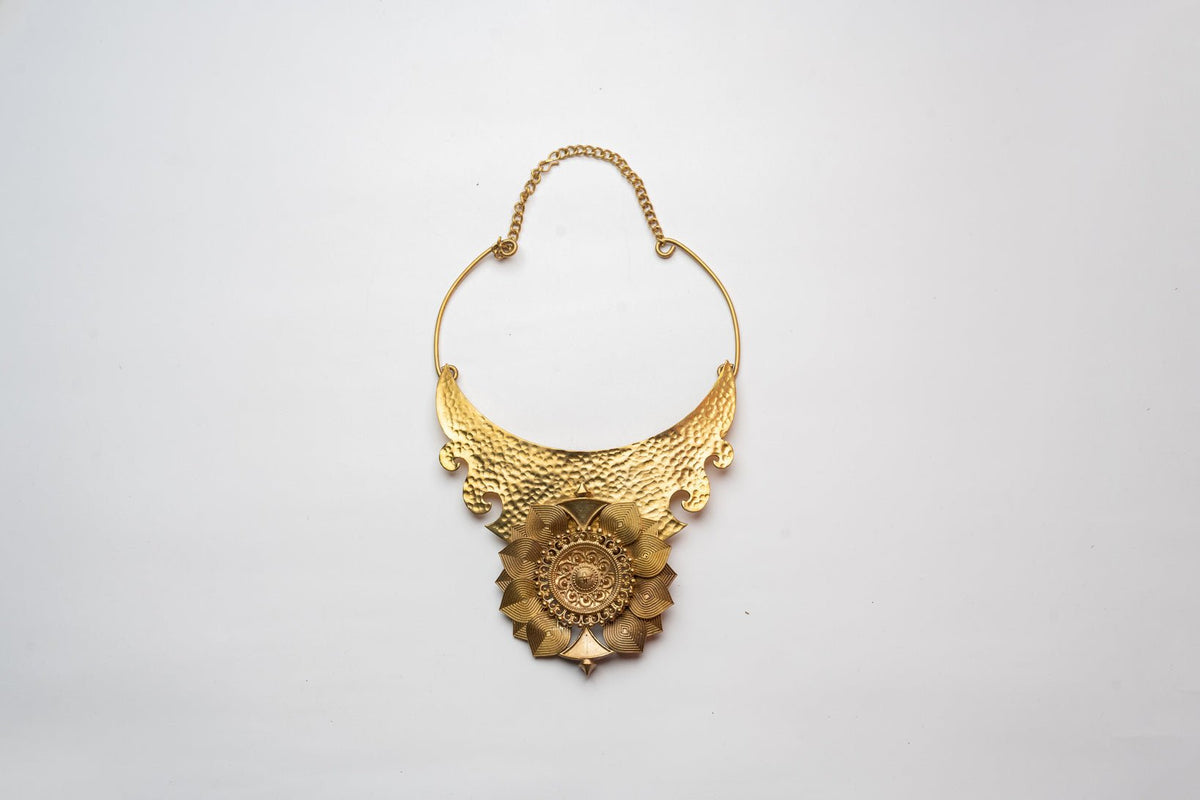 Anki Bunki Aditi – Nritya - Gold Brass Necklace - CiceroniNeckpieceAnki Bunki