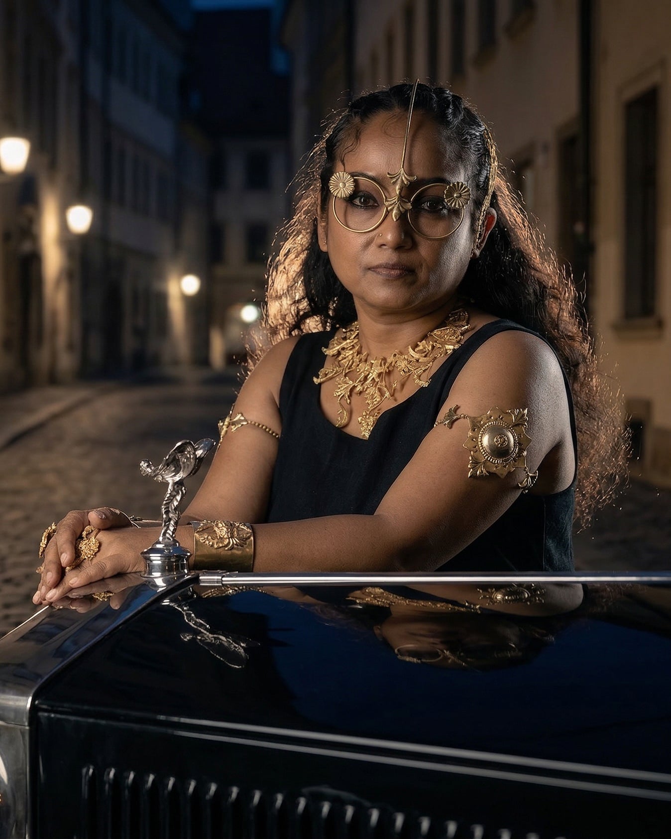 Anki Bunki Aditi – Shankhalata - Gold Brass Necklace - CiceroniNeckpieceAnki Bunki