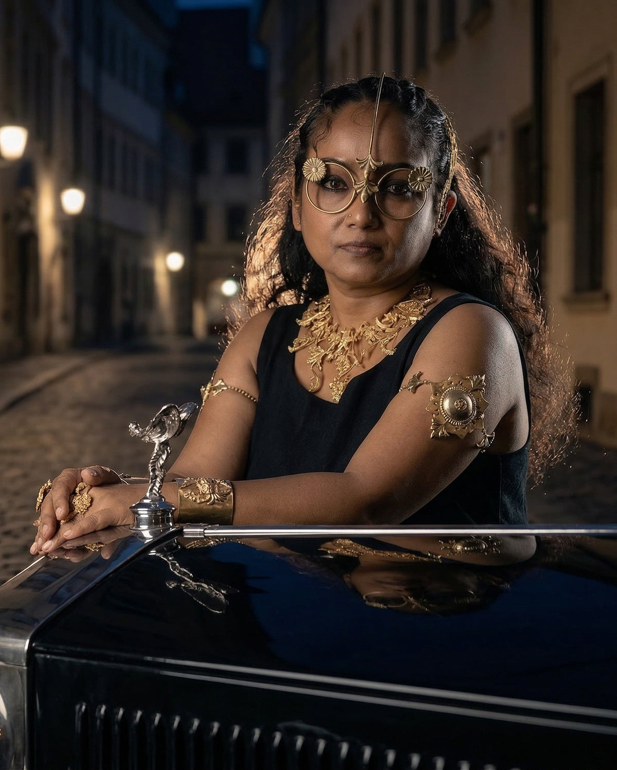 Anki Bunki Aditi – Shankhalata - Gold Brass Necklace - CiceroniNeckpieceAnki Bunki