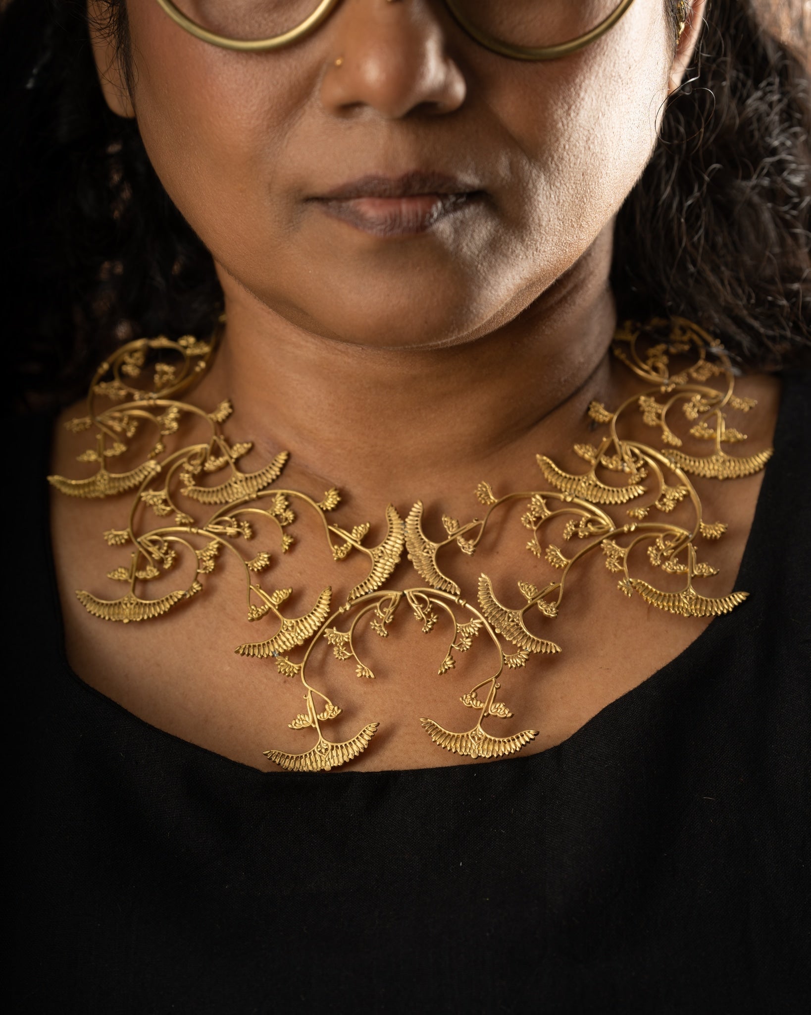 Anki Bunki Aditi – Shankhalata - Gold Brass Necklace - CiceroniNeckpieceAnki Bunki