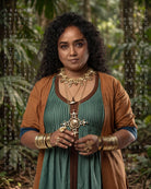 Anki Bunki Aditi – Shehed- Gold Brass Necklace Set - CiceroniNecklace SetAnki Bunki