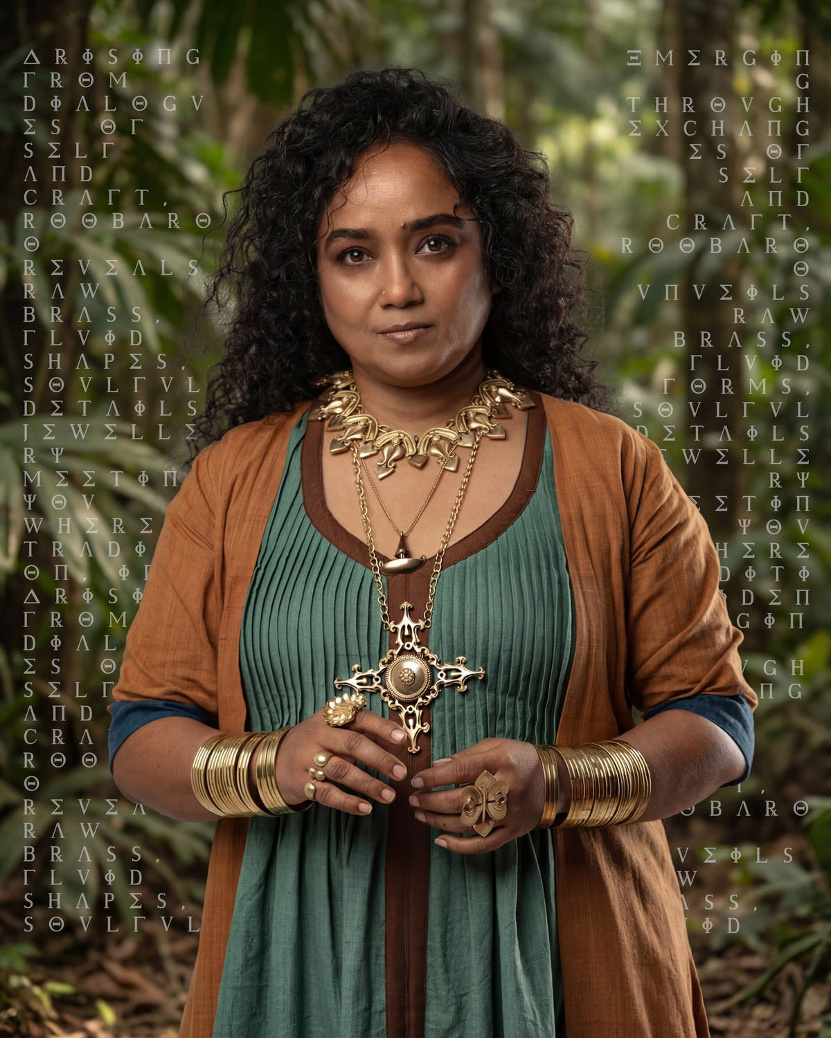 Anki Bunki Aditi – Shehed- Gold Brass Necklace Set - CiceroniNecklace SetAnki Bunki