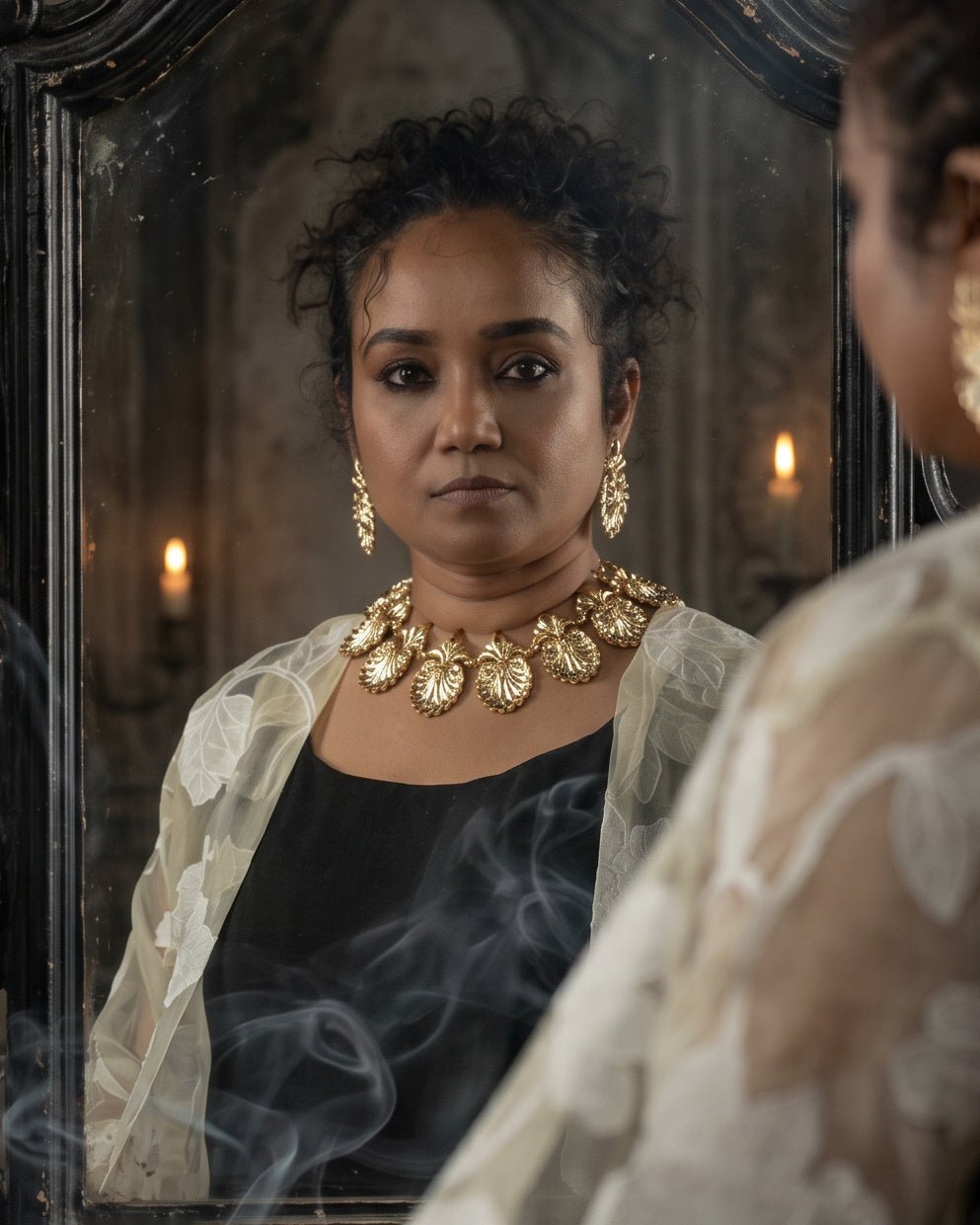 Anki Bunki Aditi – Tarashi- Gold Brass Necklace Set - CiceroniNecklace SetAnki Bunki