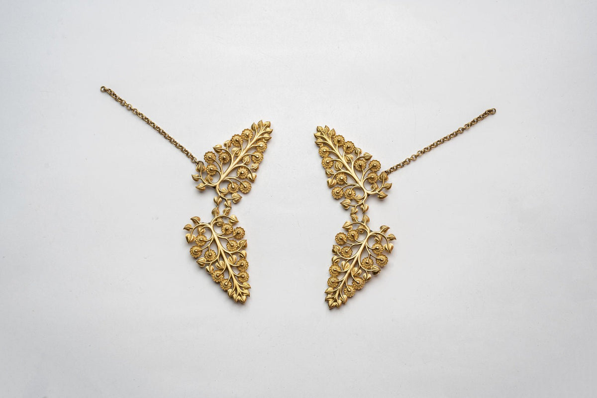 Anki Bunki Aditi – Tarulata - Antique Gold Brass Earrings - CiceroniEarringsAnki Bunki
