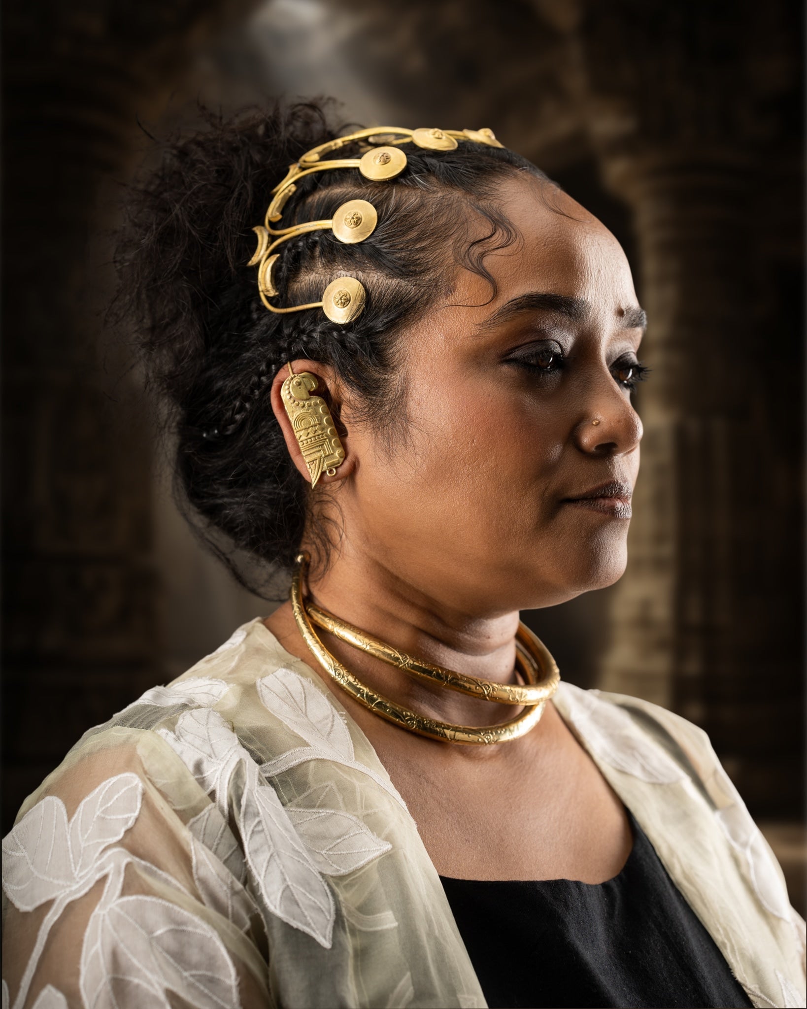 Anki Bunki Aditi – Tota - Gold Brass Earrings - CiceroniEarringsAnki Bunki