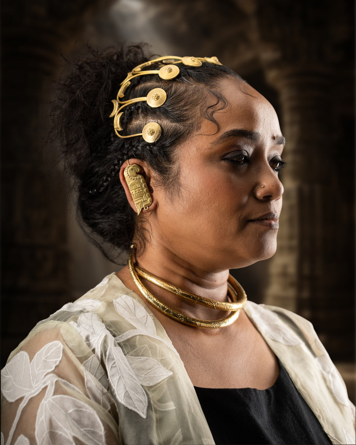 Anki Bunki Aditi – Tota - Gold Brass Earrings - CiceroniEarringsAnki Bunki