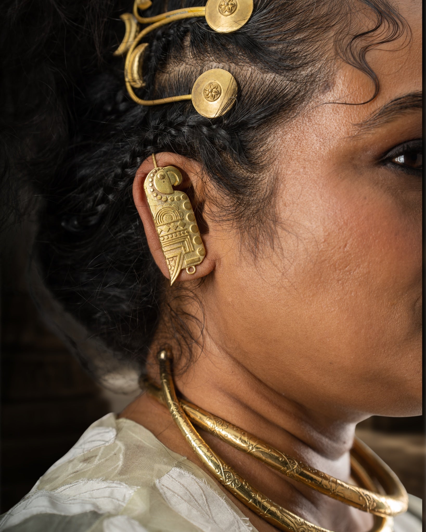Anki Bunki Aditi – Tota - Gold Brass Earrings - CiceroniEarringsAnki Bunki