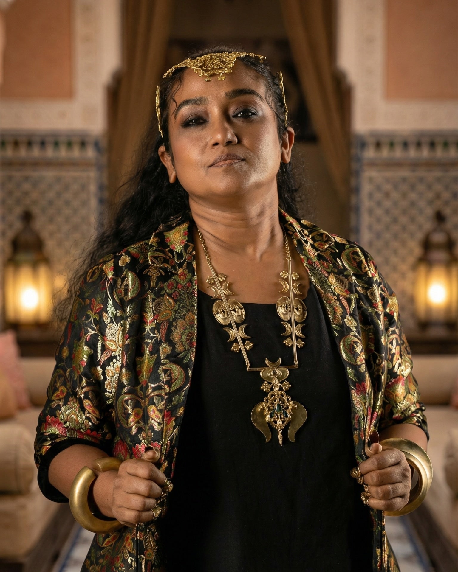 Anki Bunki Aditi – Trishakti- Gold Brass Necklace - CiceroniNeckpieceAnki Bunki