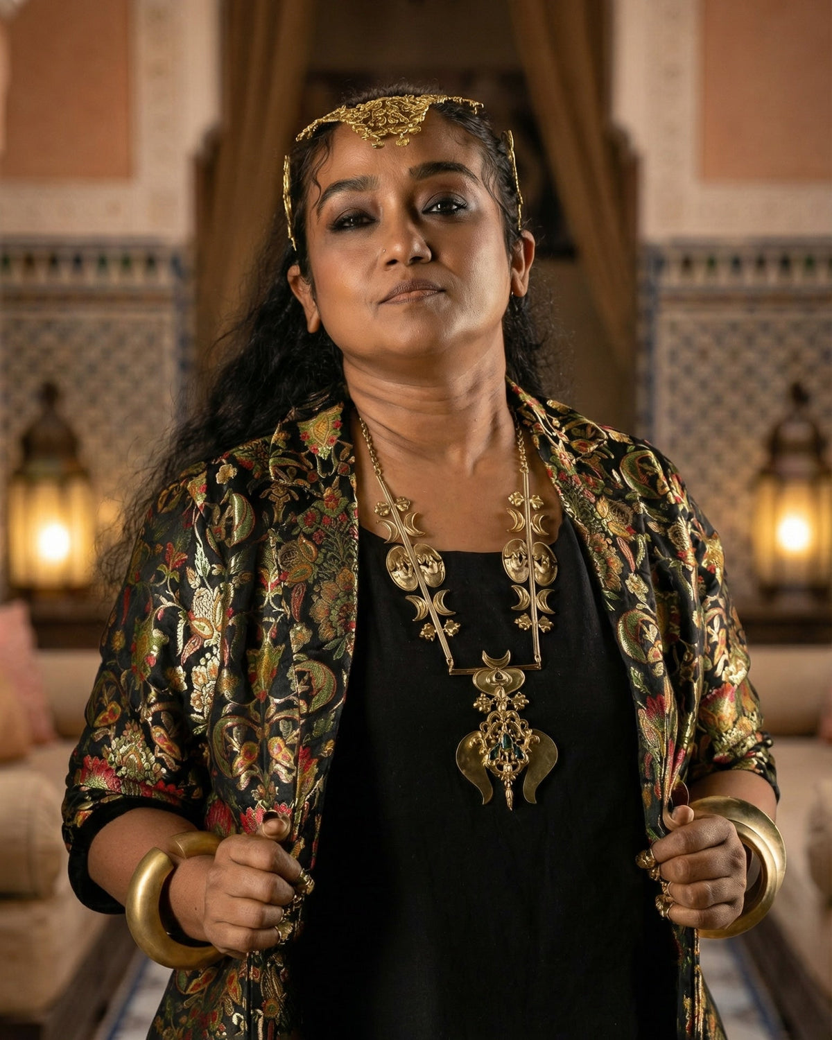 Anki Bunki Aditi – Trishakti- Gold Brass Necklace - CiceroniNeckpieceAnki Bunki