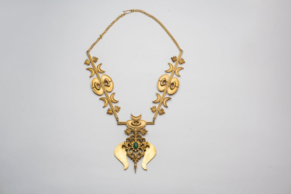 Anki Bunki Aditi – Trishakti- Gold Brass Necklace - CiceroniNeckpieceAnki Bunki