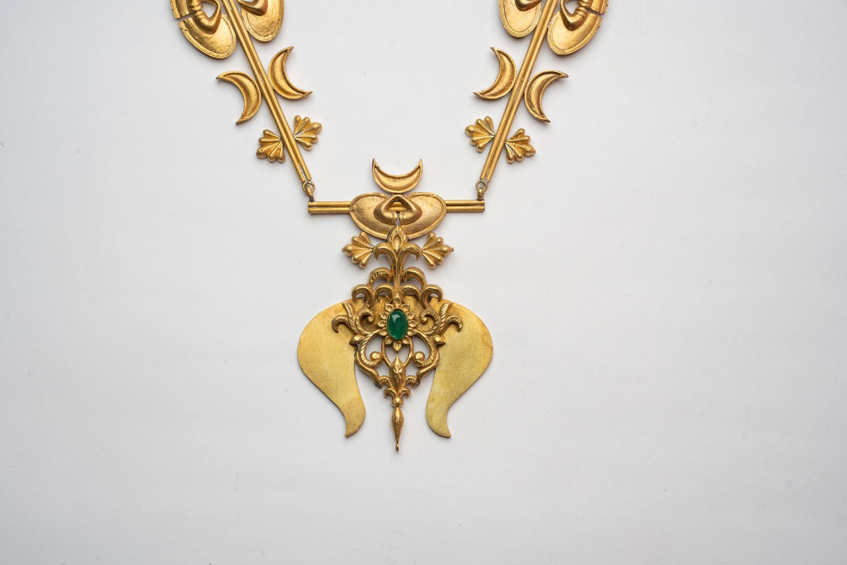 Anki Bunki Aditi – Trishakti- Gold Brass Necklace - CiceroniNeckpieceAnki Bunki